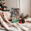 Christmas decorative items stickers, deer pulling cart stickers, multi-sized paper Santa Claus Christmas sticker gifts details Picture